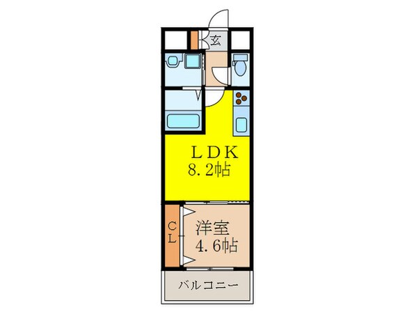 グランルクレ新大阪の物件間取画像